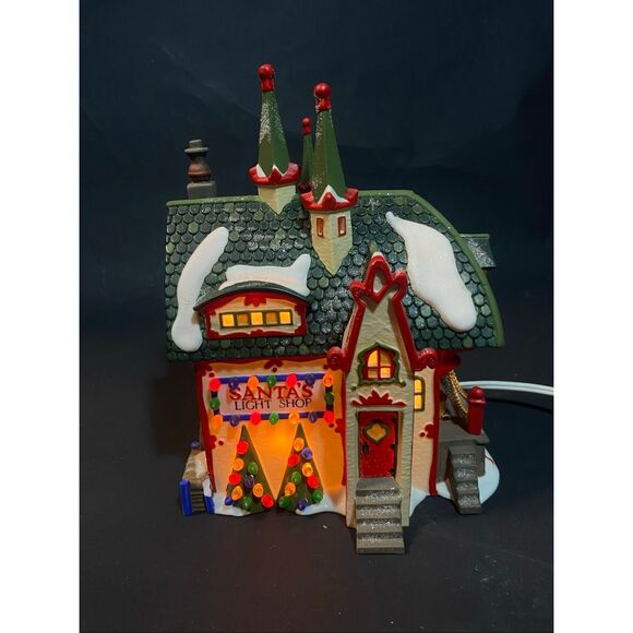 Department 56 North Pole Village "Santa's Light Shop" - Picture 3 of 7